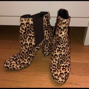 Sam Edelman Leopard Booties Size 8.5